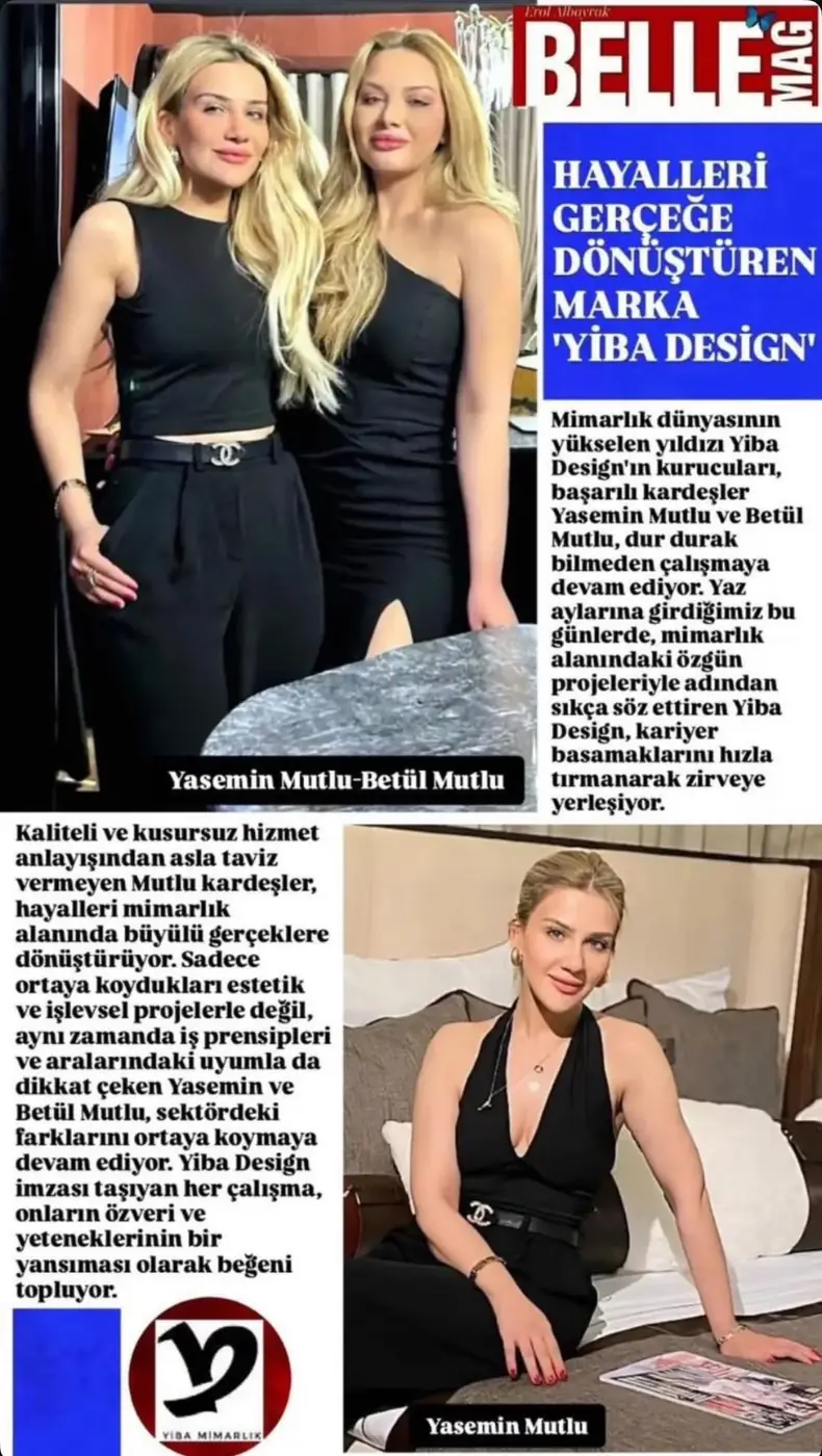 Belle Mag dergisinde YİBA Design ve kurucu ortakları hakkındaki yayın