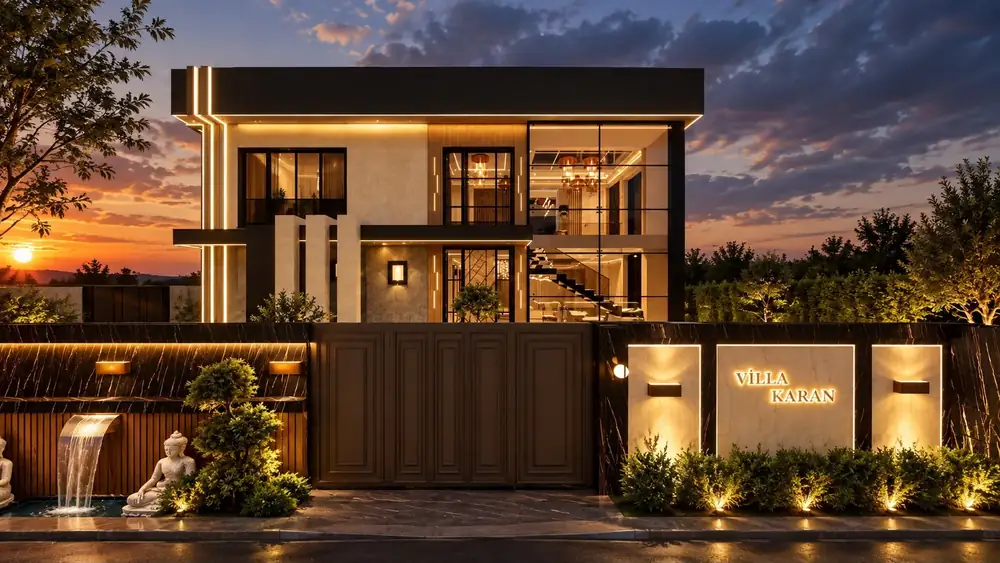 Villa Karan Kıbrıs ön cephe görünümü